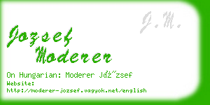 jozsef moderer business card